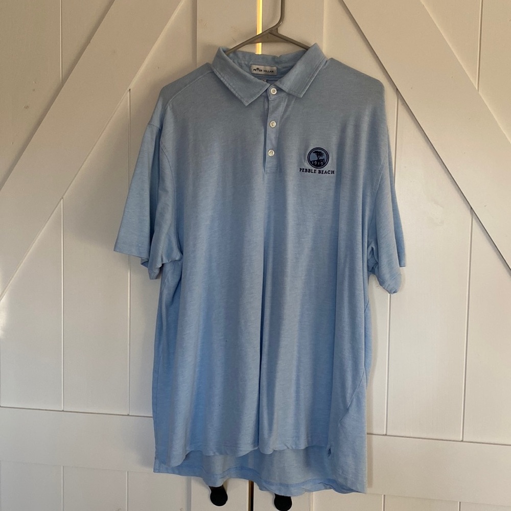Peter Millar Polo (Pebble Beach) - XL - Light Blue.